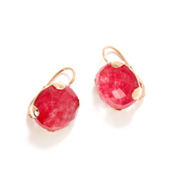 Orecchino Monachella 12 mm e 16 mm Rosso Quarzo Rosso