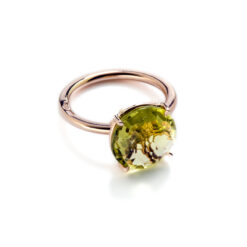 Anello Semipreziosi 12 mm Quarzo Lemmon