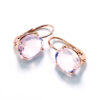 Orecchino Monachella Semipreziosi 12mm Quarzo Rosa