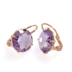 orecchini semipreziosi 12mm ametista lavanda