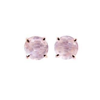 orecchini quarzo rosa semipreziosi 8mm