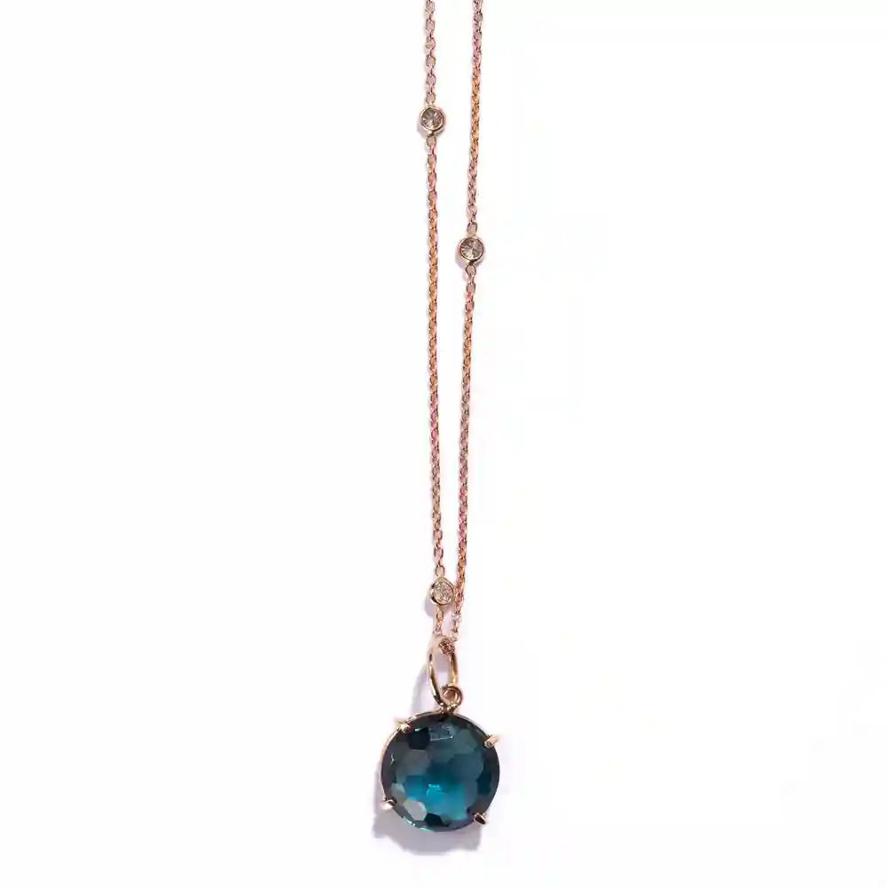 Ciondolo Topazio Blu London 12mm